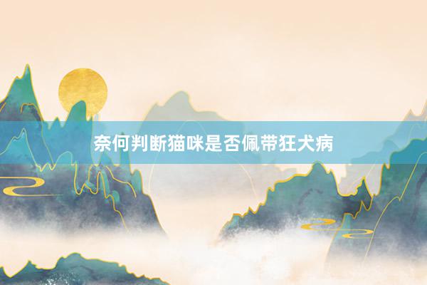 奈何判断猫咪是否佩带狂犬病